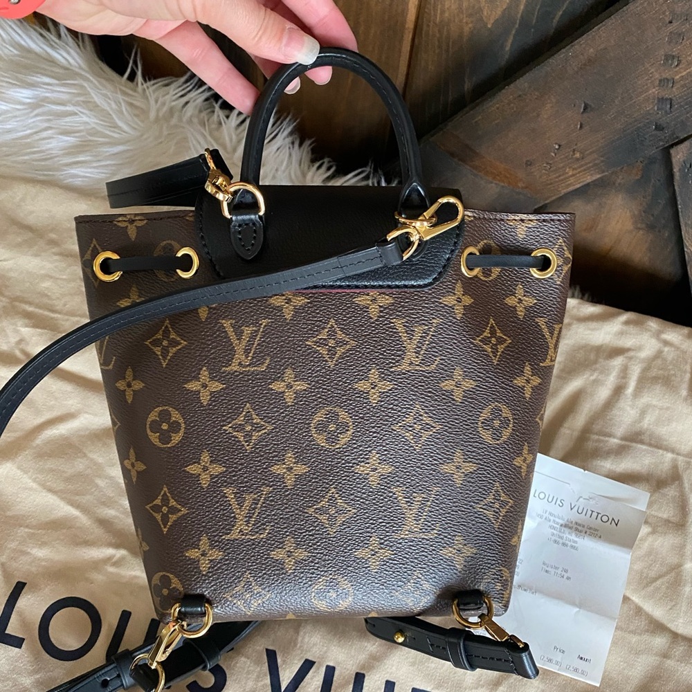 TRADED💝Louis Vuitton Montsouris Backpack BB monogram black noir purse - Picture 8 of 12